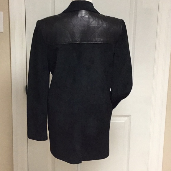 Danier Leather Suede Blazer with Leather Trim - Fully Lined - Picture 2 of 12